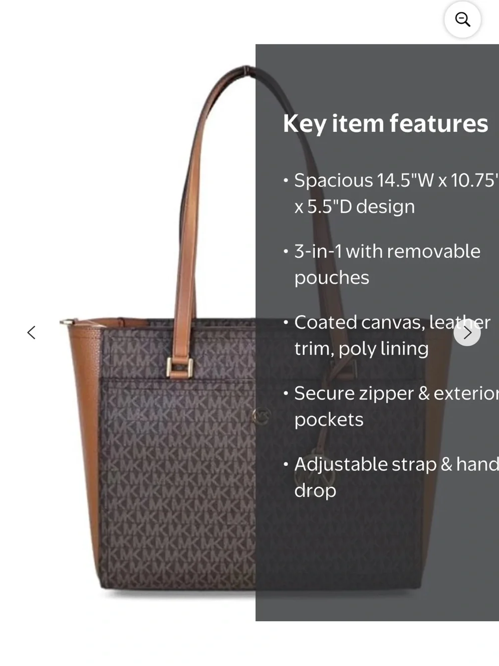 Michael Kors Brown and Tan Logo Tote